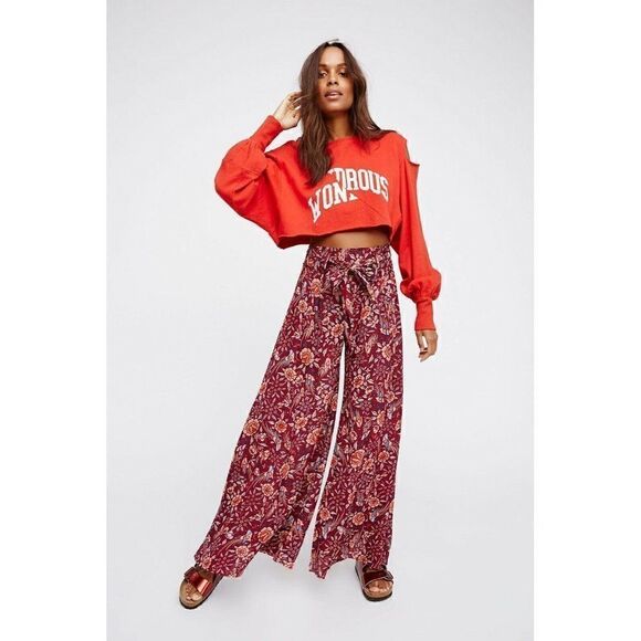 NEW FREE PEOPLE FP ONE Sz S MOONLIGHT GARDEN WIDE - Picture 4 of 5